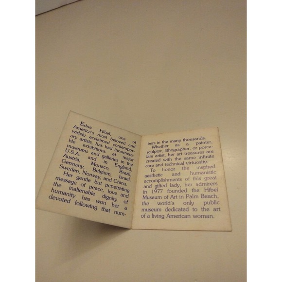 Vintage Edna Hibel Round Wood Jewelry/ Trinket Box Signed 6" round - 2.5" tall - Picture 6 of 7